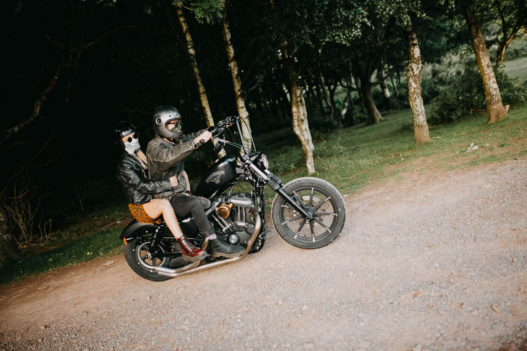 Motorcycle Themed Couple Photos