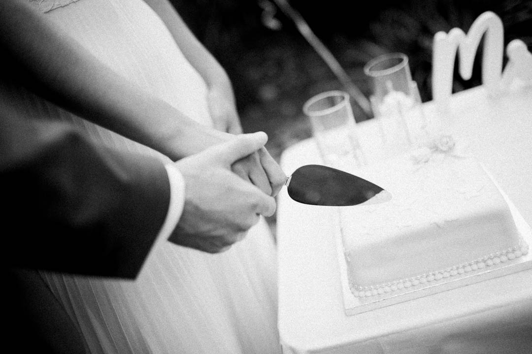 wedding cake on table
