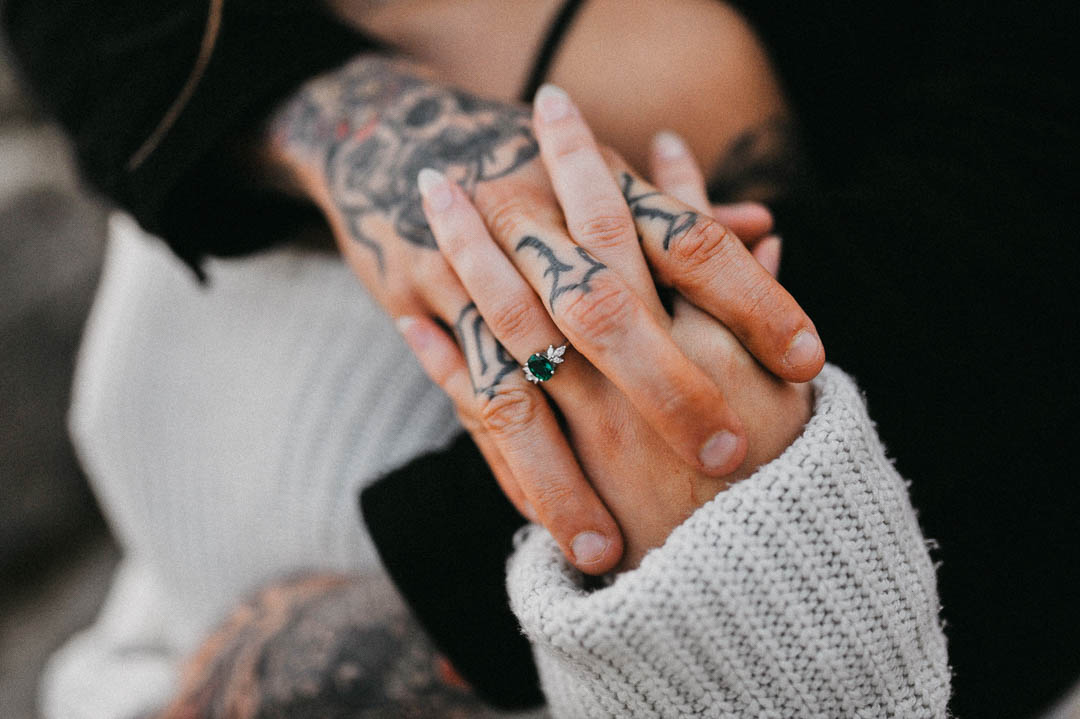 tattoos and engagement ring