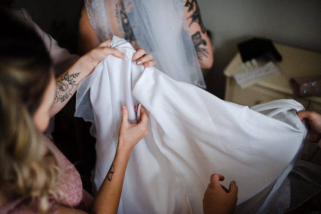 tattooed wedding bride