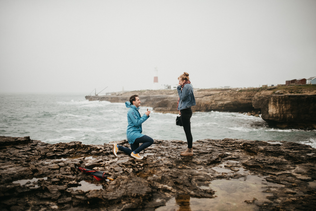wedding proposal on beach