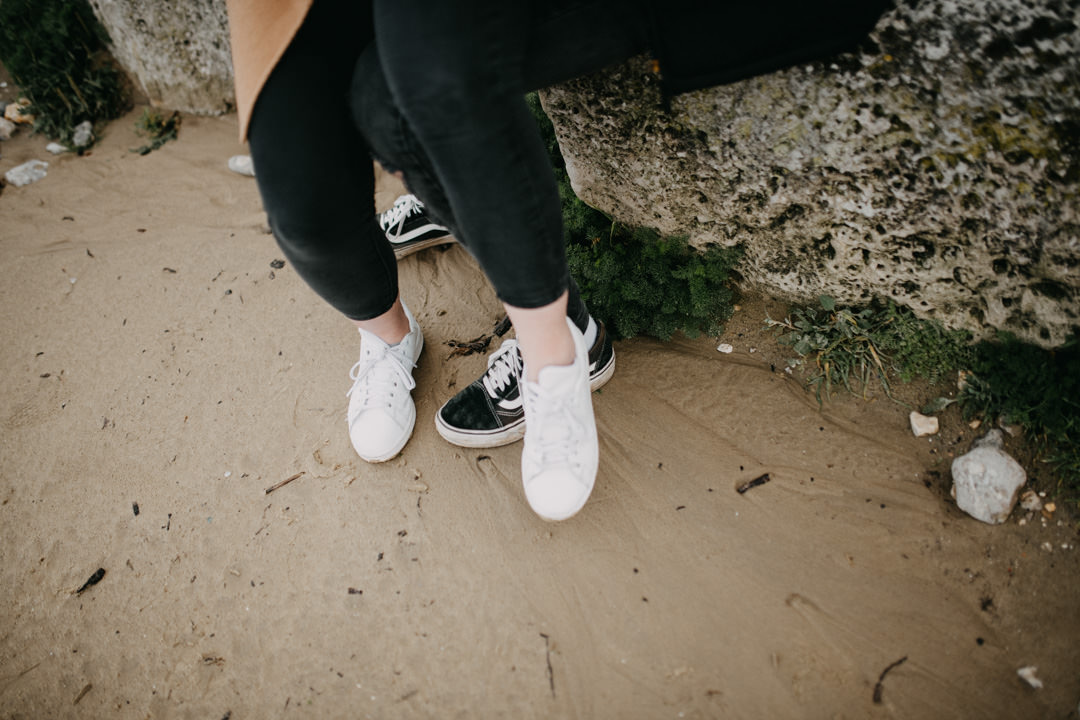 young couple waring vans shoes