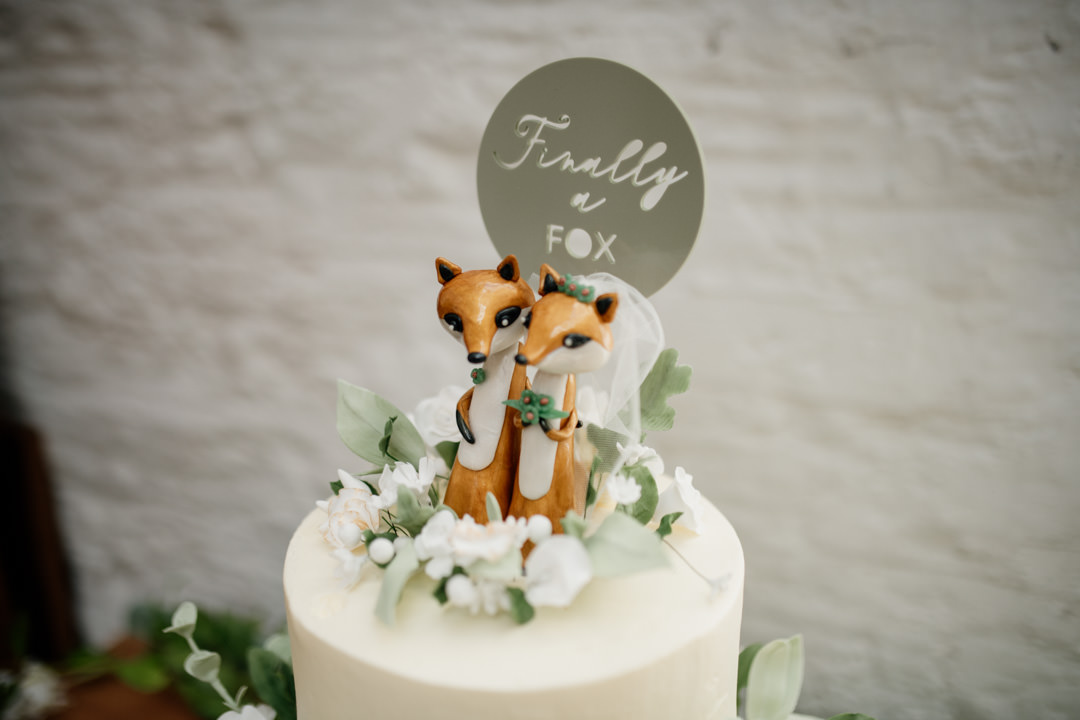 wedding cake topper with font