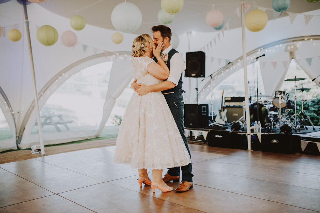 first dance in large tent