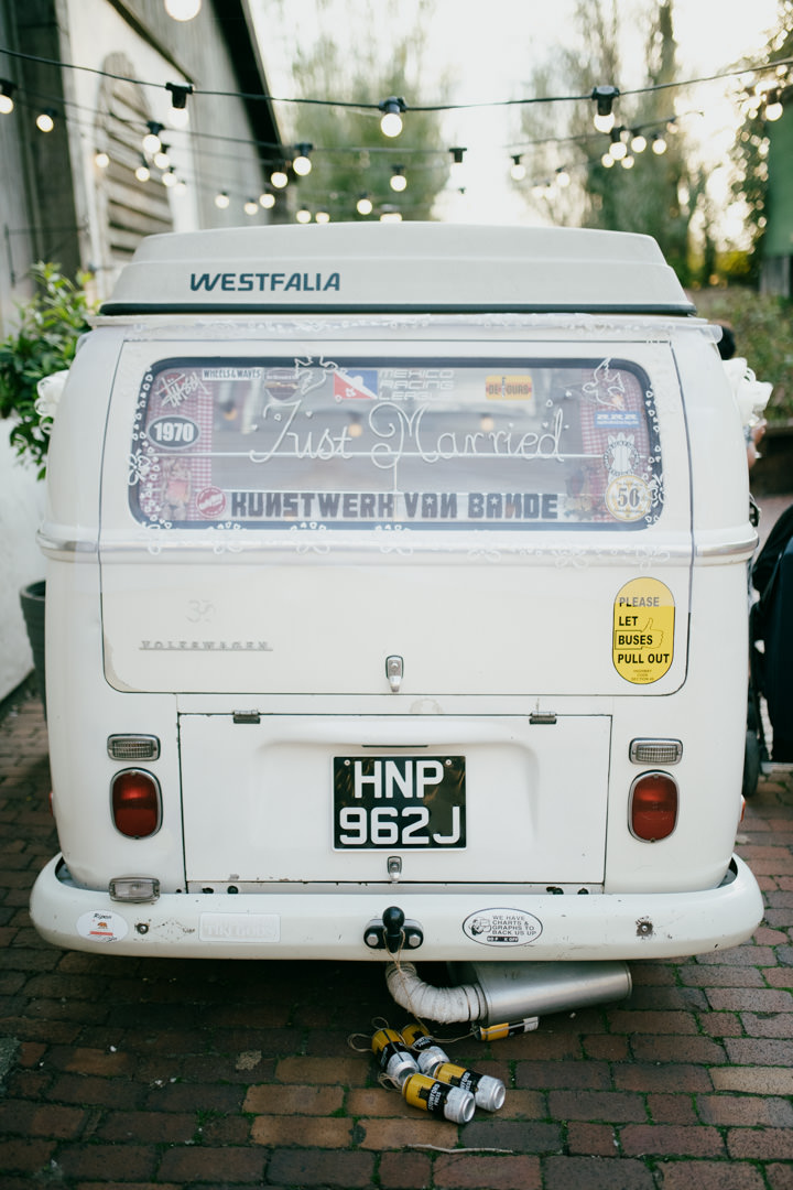 classic vw camper van for wedding