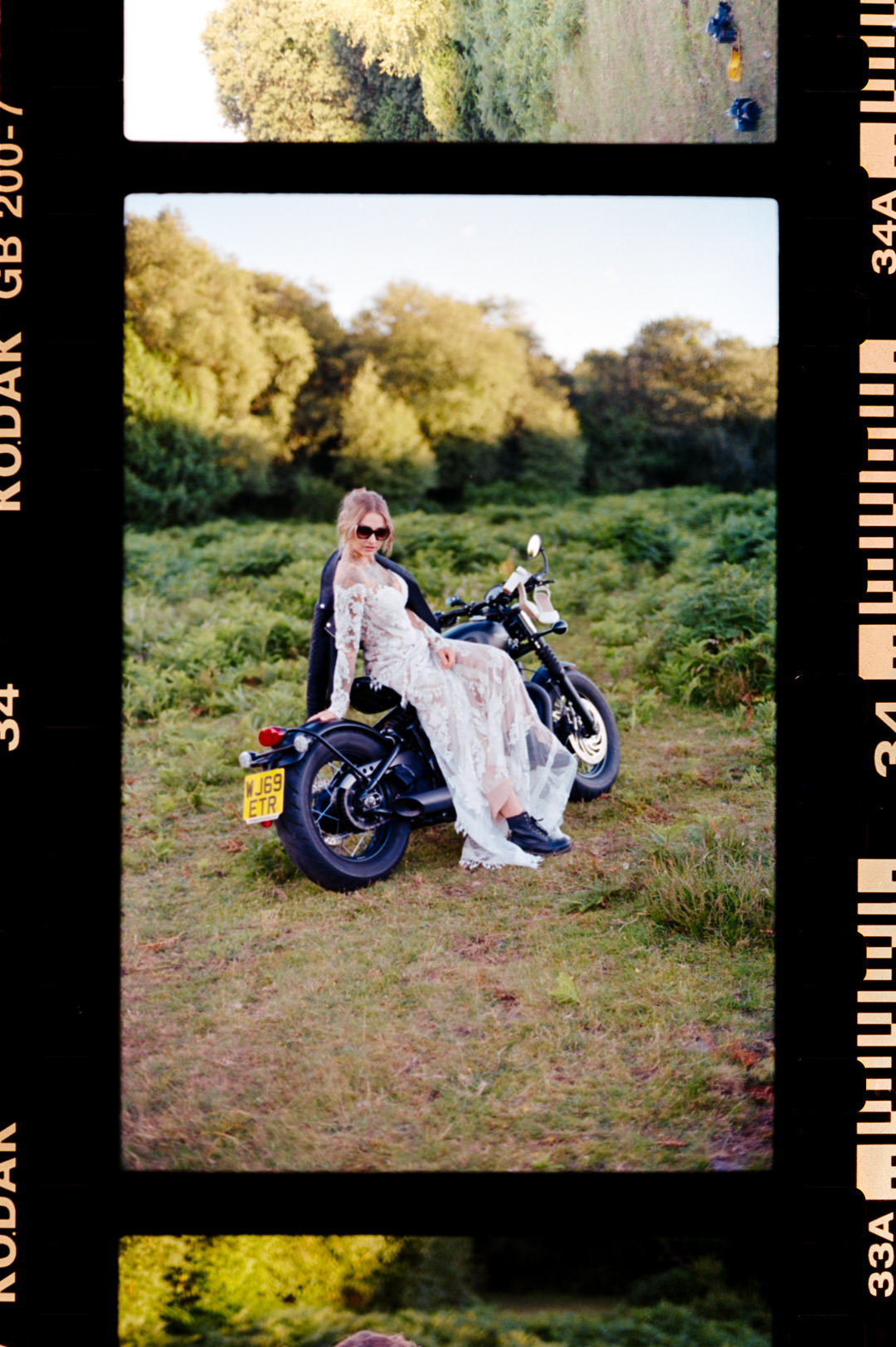 wedding dress motorcycle